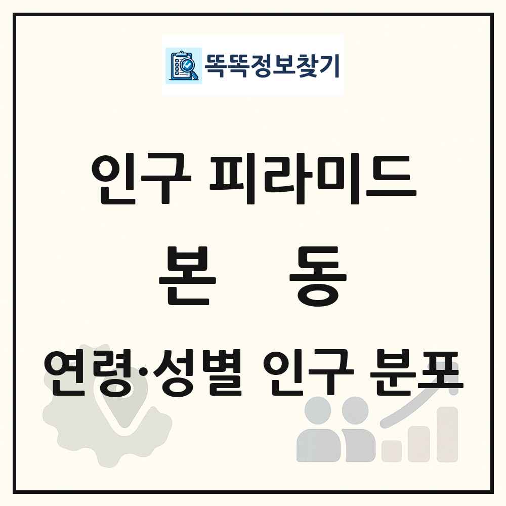 본동 인구 피라미드 링크 그림